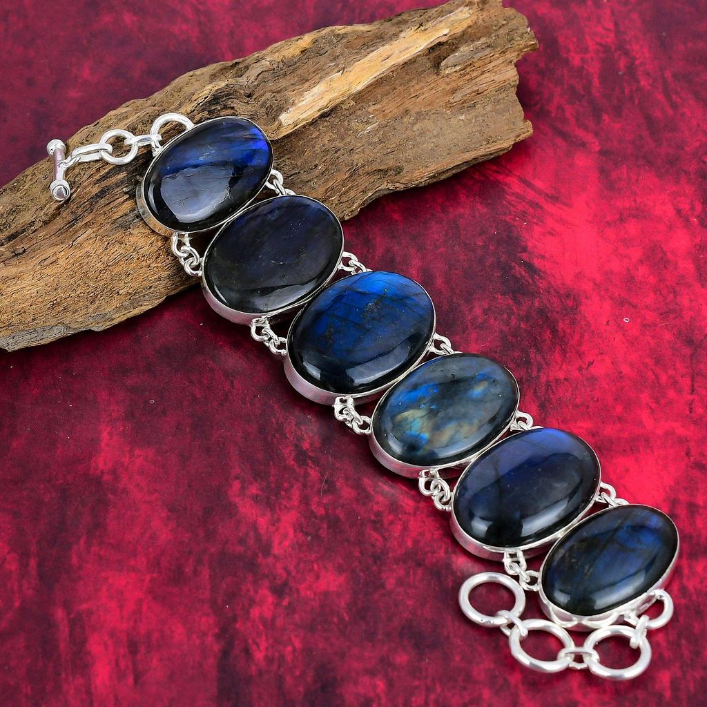 Labradorite 925 Solid Sterling Silver Necklace & Bracelet Jewelry Set For Her, Handmade Jewelry, Natural Gemstone Jewelry For Women