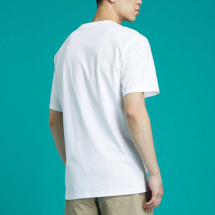 Men's Converse T-Shirts Men's White Crew Neck Moderate Straight Fit