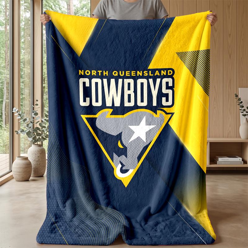 North Queensland Cowboys Flannel Fleece Blanket Cozy Warm Throw Blanket For Couch Bed Travel All Season Use