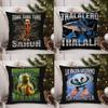 Italian Brain Rot Meme Tralalero Tralala Pillow Case Happy Atmosphere Short Plush Double-sided Printing Home Cushion Cover