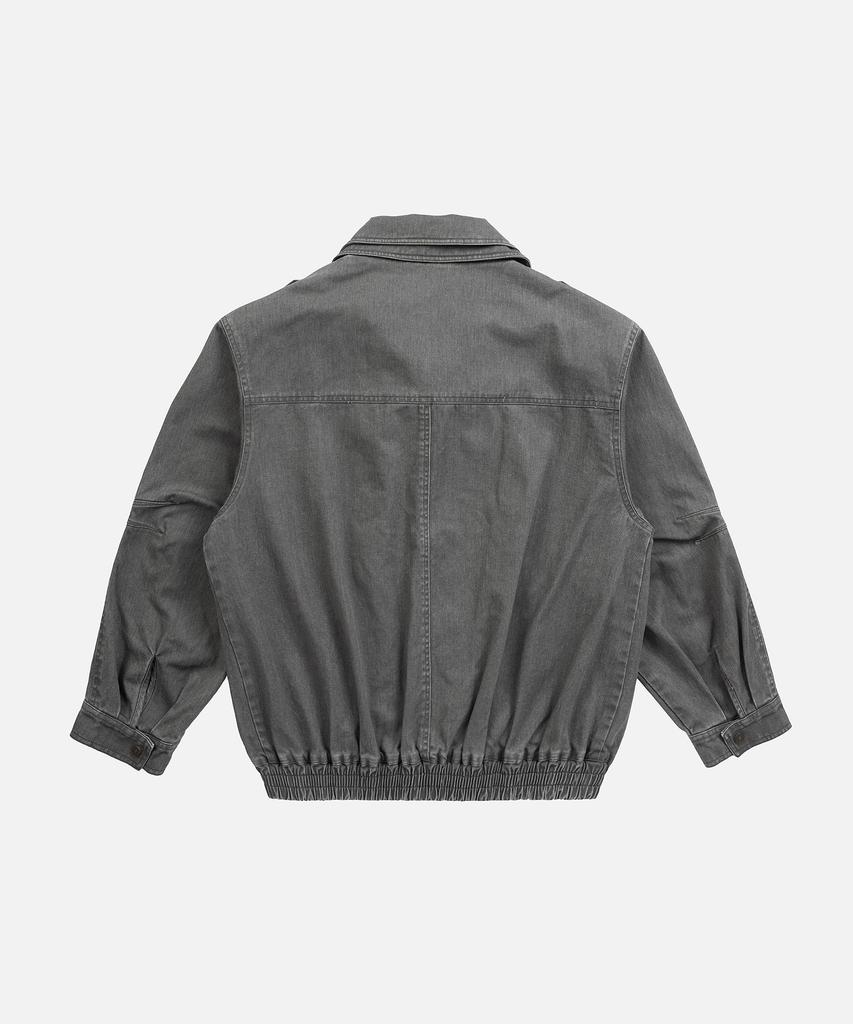 INSTANTFUNK Layered Collar Rider Jacket - Gray