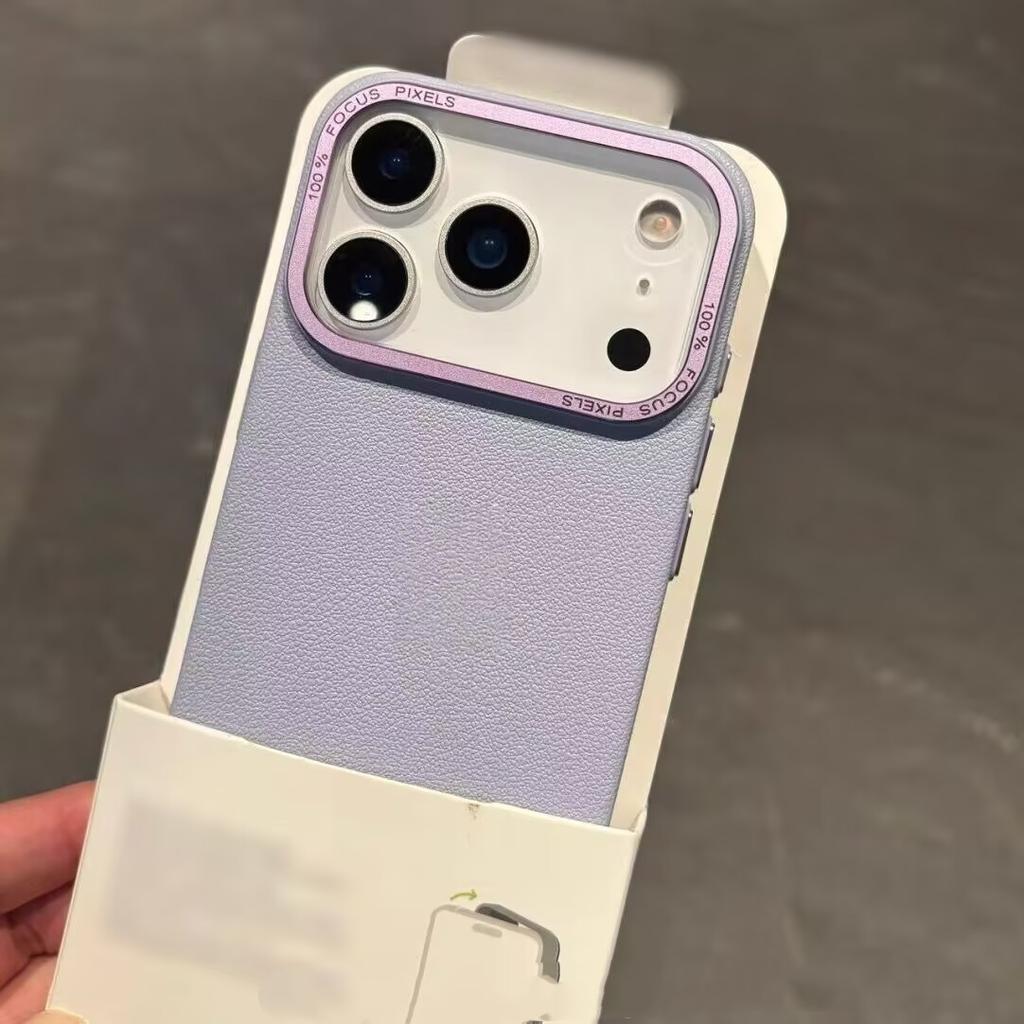 Чехол для телефона с текстурой PU-кожи личи для For Iphone 17 Air 16 1 14 Plus 13 12 Pro Max Матовая крышка с защитой объектива камеры из сплава