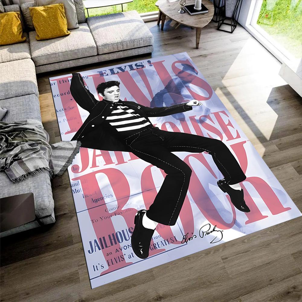 Elvis Presley Floor Mat Design for Kitchen Playrooms Study room Foyer Anti-slip Rug Decorate Offices Luxury Gift for Birthday, Christmas, Wedding