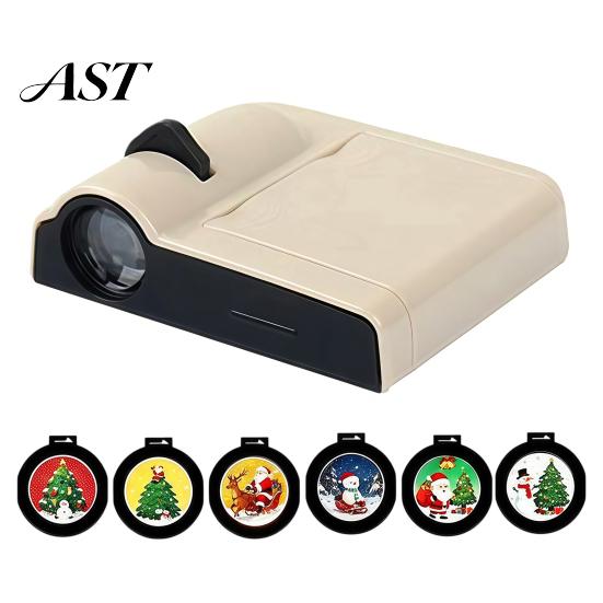 Portable Projection Light for Home LED Christmas Projector Lamp, 6/10/15/20 Festive Scenes Holiday Projector, Mini USB Rotating Lamp Powered