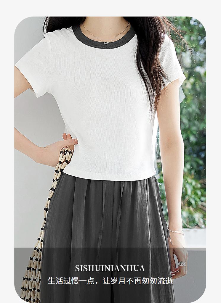 Summer high-end and comfortable casual outfit set with a slim and petite design