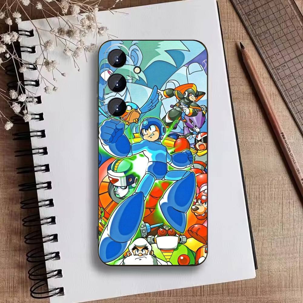 Чехол для телефона H-Mega Man Anime для Samsung Galaxy A73, A21s, A22, A31, A52, A53, A71, A41, Мягкий черный корпус