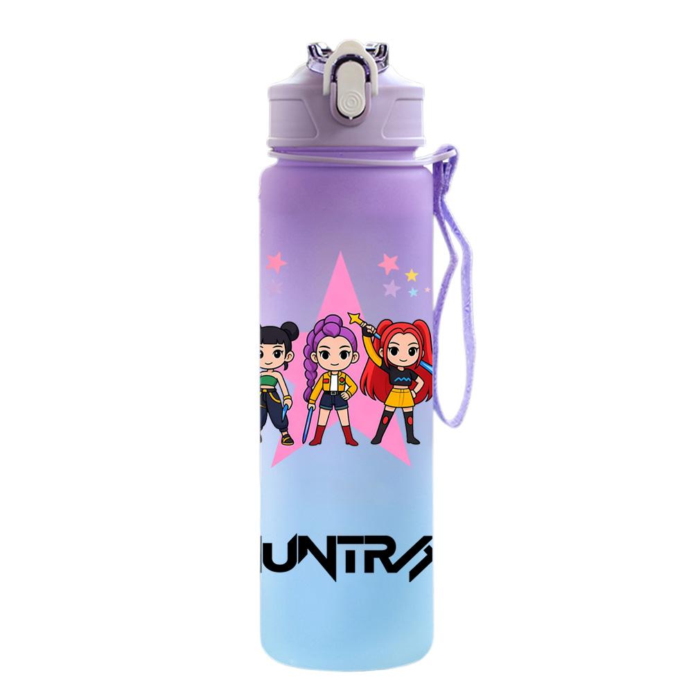 750Ml Water Bottle Demon Hunters Printed Large Capacity Drinking Cup Portable Outdoor Sports Water Cup Children Kid Gift