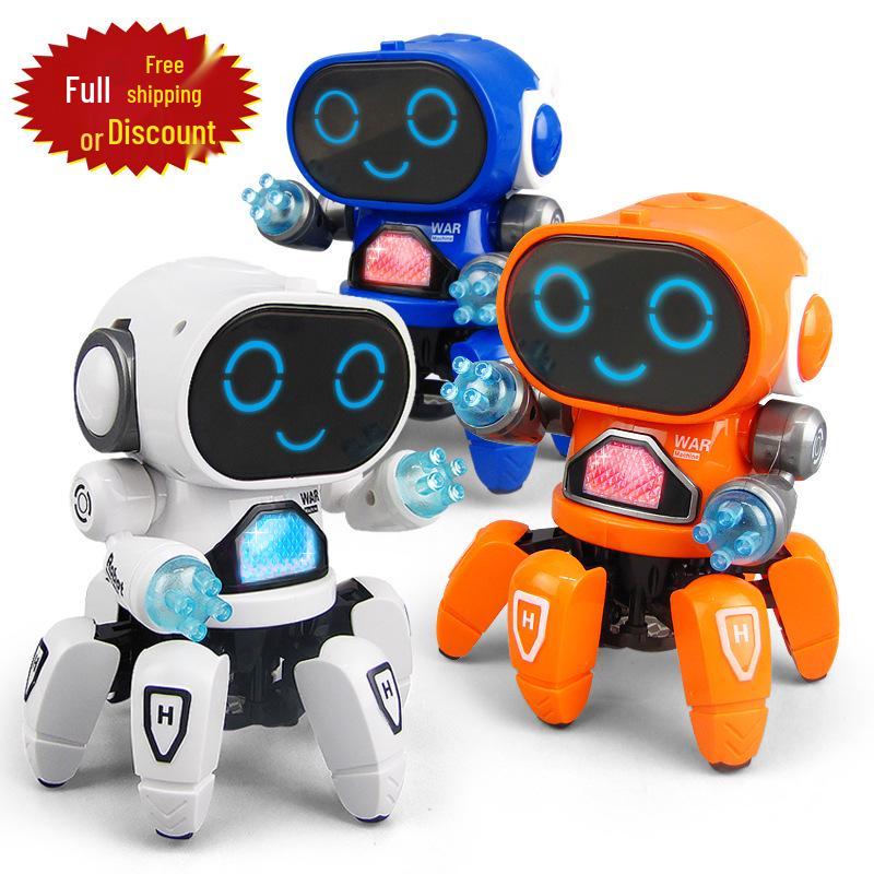 Игрушка Робот Танцующий Осьминог в стиле TikTok со Звуком и Светом