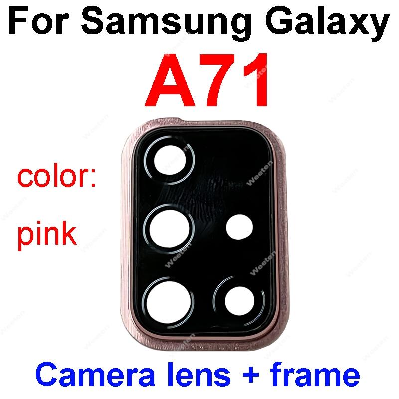 Use For Samsung Galaxy A21 A21S A31 A41 A51 A71 SM-A215U A217F A315F A415F A715F cell phone Back Camera glass holder frame parts