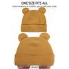 Cute Bear Ear Baby Turban Hats Autumn Winter Newboorn Boys Girls Faux Cashmere Caps Beanies Infant Bonnets Kids Warm Headwraps