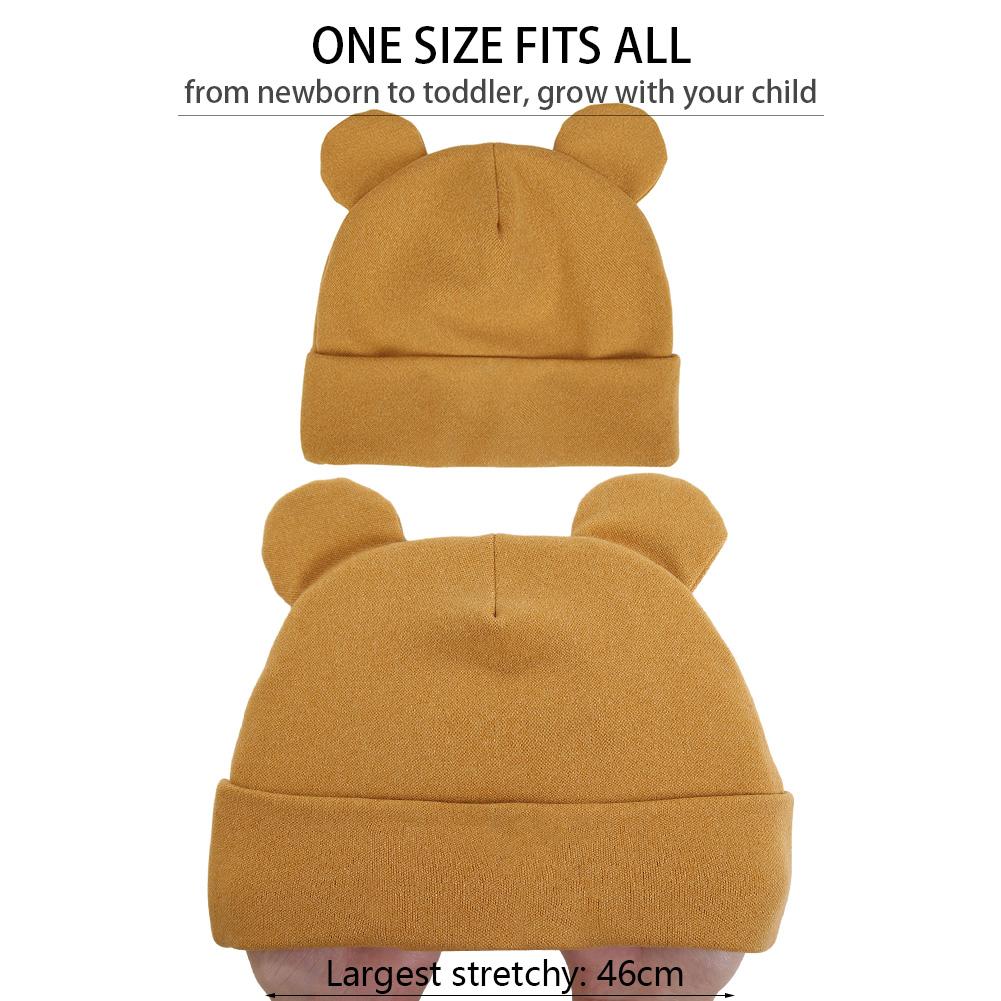 Cute Bear Ear Baby Turban Hats Autumn Winter Newboorn Boys Girls Faux Cashmere Caps Beanies Infant Bonnets Kids Warm Headwraps