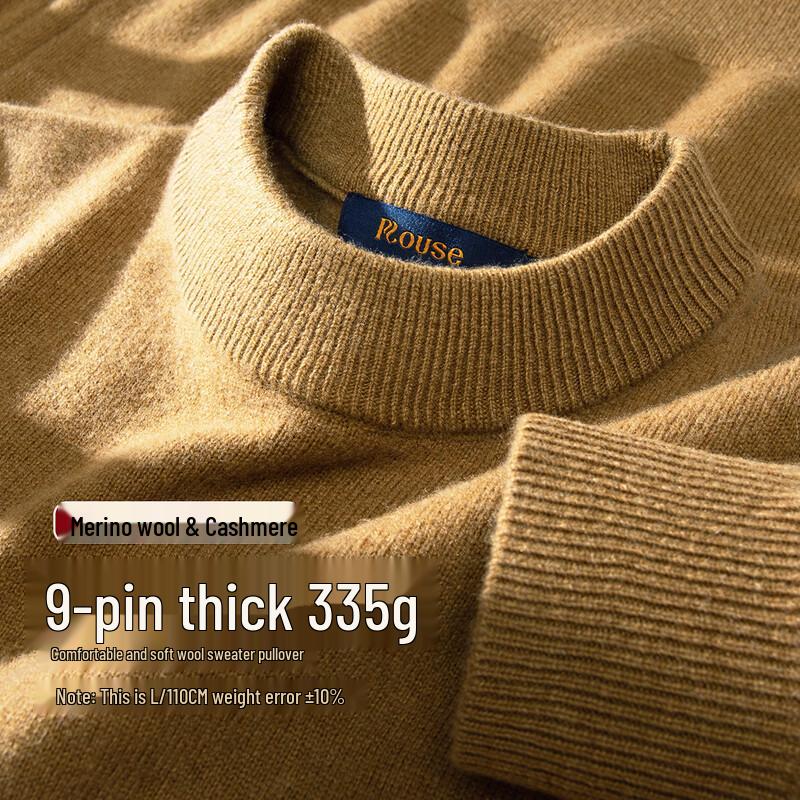 Мужской зимний утолщенный шерстяной свитер с круглым вырезом Luotz