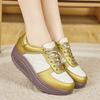 Женские золотые туфли на платформе, серебряные студенческие повседневные туфли, кроссовки на толстой подошве, увеличивающие рост, большие размеры, обувь Shake Shoes