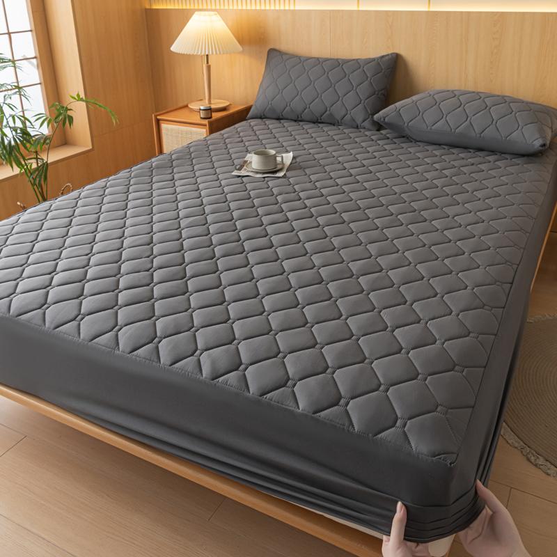 1шт серый чехол для матраса водонепроницаемые покрывала стеганые простыни на резинке утолщенные простыни для дома housses de matelas(Нет наволочки)