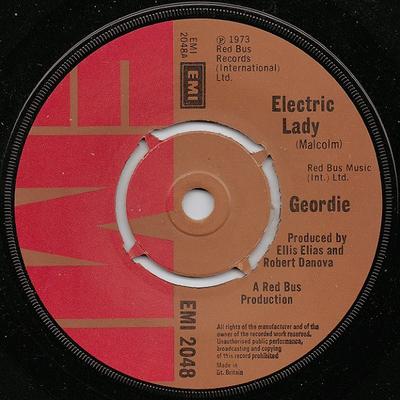 7-дюймовая пластинка GEORDIE Electric Lady EMI2048 EMI 1973 UK Rock Б/у
