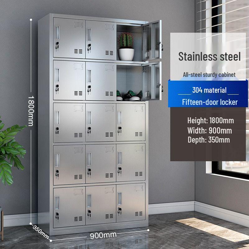 Thickened 304 Stainless Steel Multi-Door Wardrobe and Shoe Cabinet