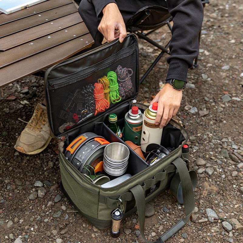 600D Oxford Waterproof Portable 20L Multiple Compartments Durable Camping Outdoor Tactical Picnic Barbecue Cookware