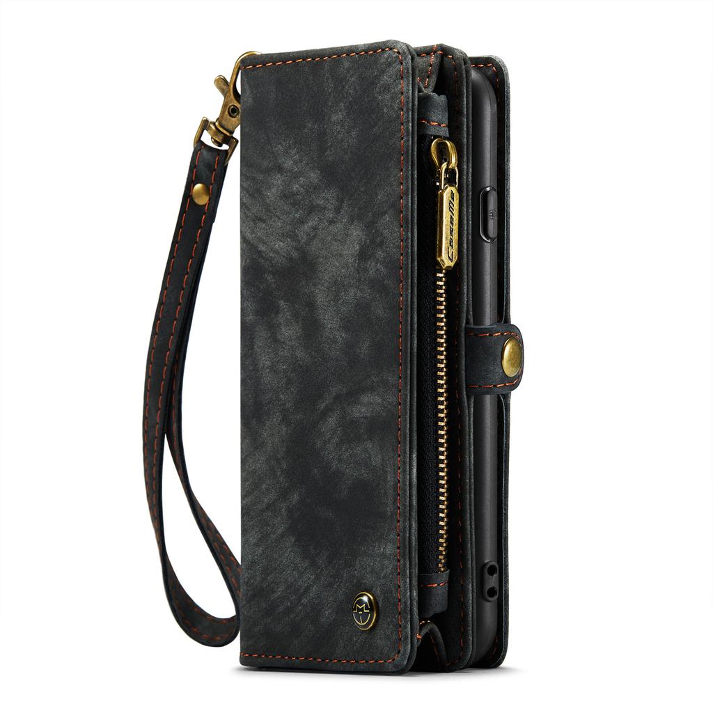 Suitable for Apple 11 phone case, 2-in-1 iPhone 17 phone leather case with magnetic card slot, 13 Pro Max flip cover case