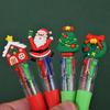 Cross-Border Cute Cartoon Christmas Mini Ballpoint Pen - Four-Color Student Stationery Gift