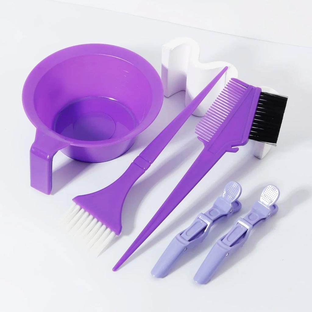 5 шт. профессиональных салонных наборов для окрашивания волос, кисти для окрашивания волос, миски для окрашивания волос, зажимы для волос, Специально для париков из натуральных волос