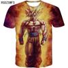 New Cartoon Harajuku T-shirt Summer Men Fashion Casual 3d Printing Goku Anime Summer Fashion Short Sleeve Top