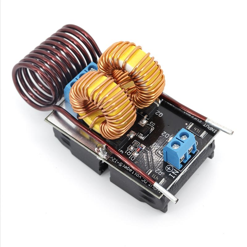 לוח חימום אינדוקטיבי Mini ZVS 5-12V 120W דרייבר Flyback מחמם כיריים DIY + סליל הצתה