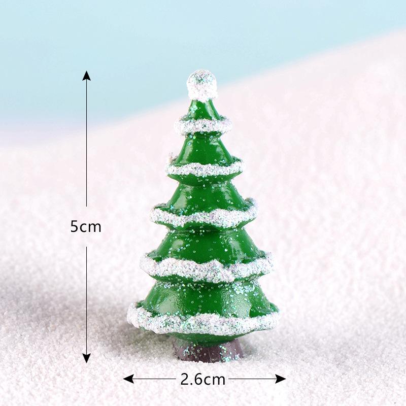 Christmas Small Gifts, Micro-landscapes Snow Scenes Decorative Ornaments Christmas Tree Accessories, Artificial Trees