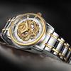 Luxury Embossed Gold Dragon Watch for Men Diamond Fashion Casual Men Quartz Watch Stainless Steel Waterproof Mens Watch