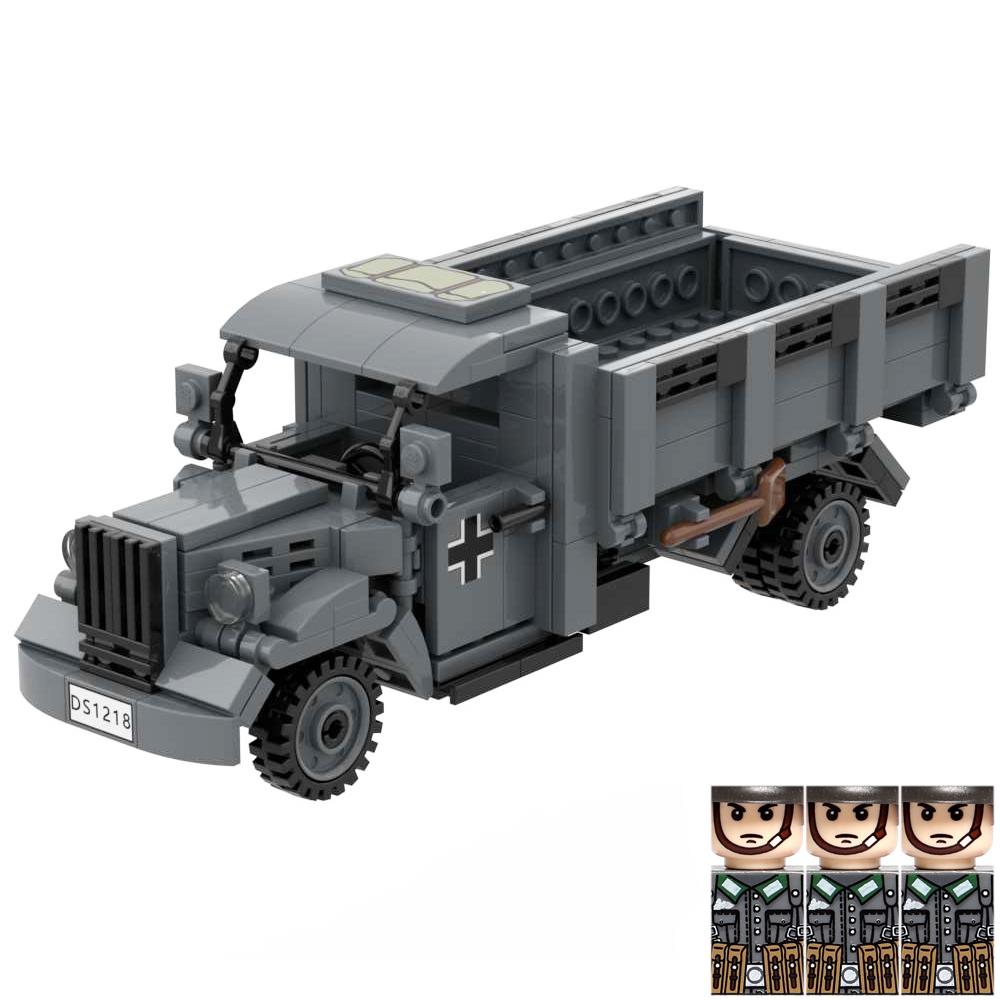 Военные Оружие Строительные Блоки Игрушка Грузовик WW2 M35A2 M923 GMC CCKW M3A1 Полугусеничный Бронетранспортер 2 Солдата Военные Кирпичи Подарки