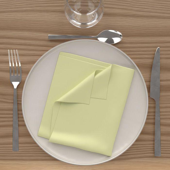 Set of 3 Napkins 40x40 Cm Alix Lime Green, by Soleil d'Ocre ALIX Lime Green