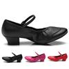 Women Soft Sole Dance Shoes Mid Heel Mary Jane Shoes