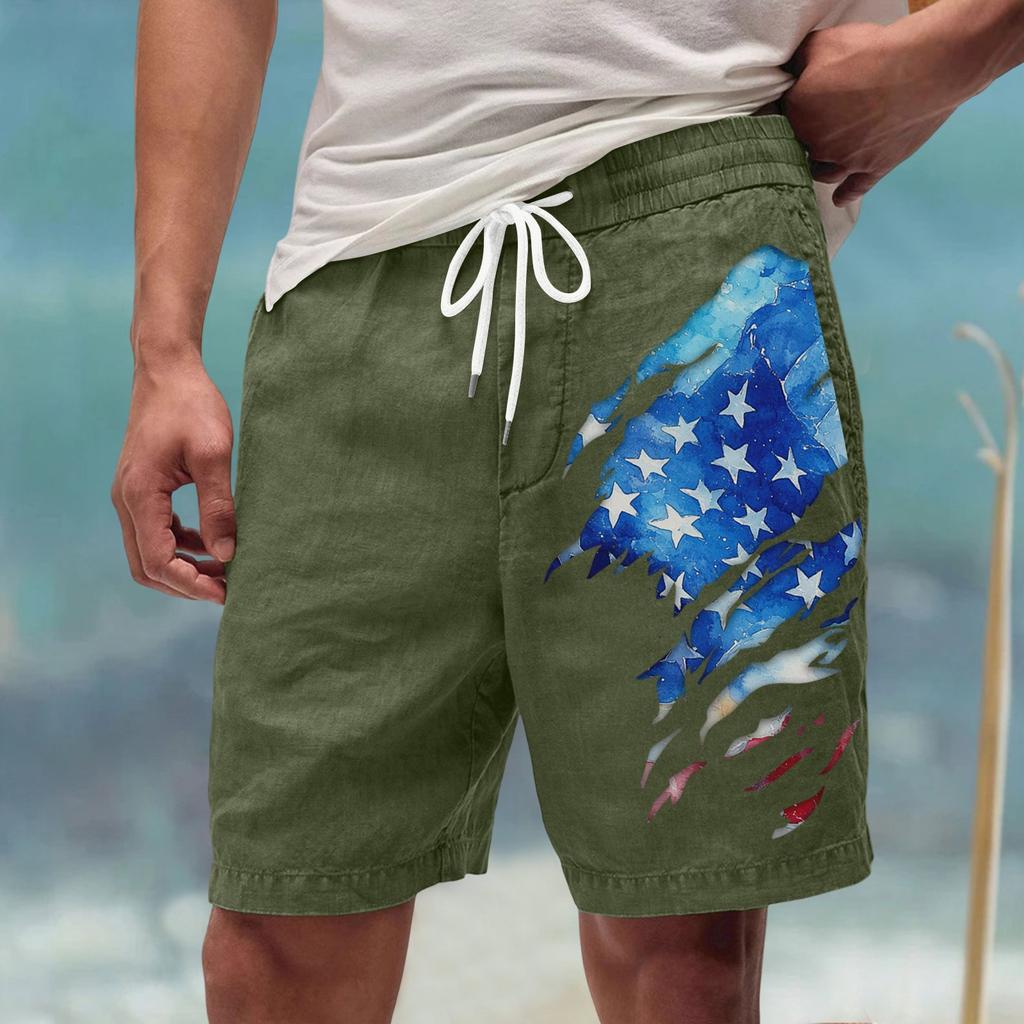 Мужские летние большие повседневные свободные спортивные брюки пляжные шорты