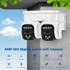 Dual Wifi Camera PTZ Outdoor 10X Digital Zoom Color Night Vision Security Protection IP Camera Auto Tracking iCam365 App