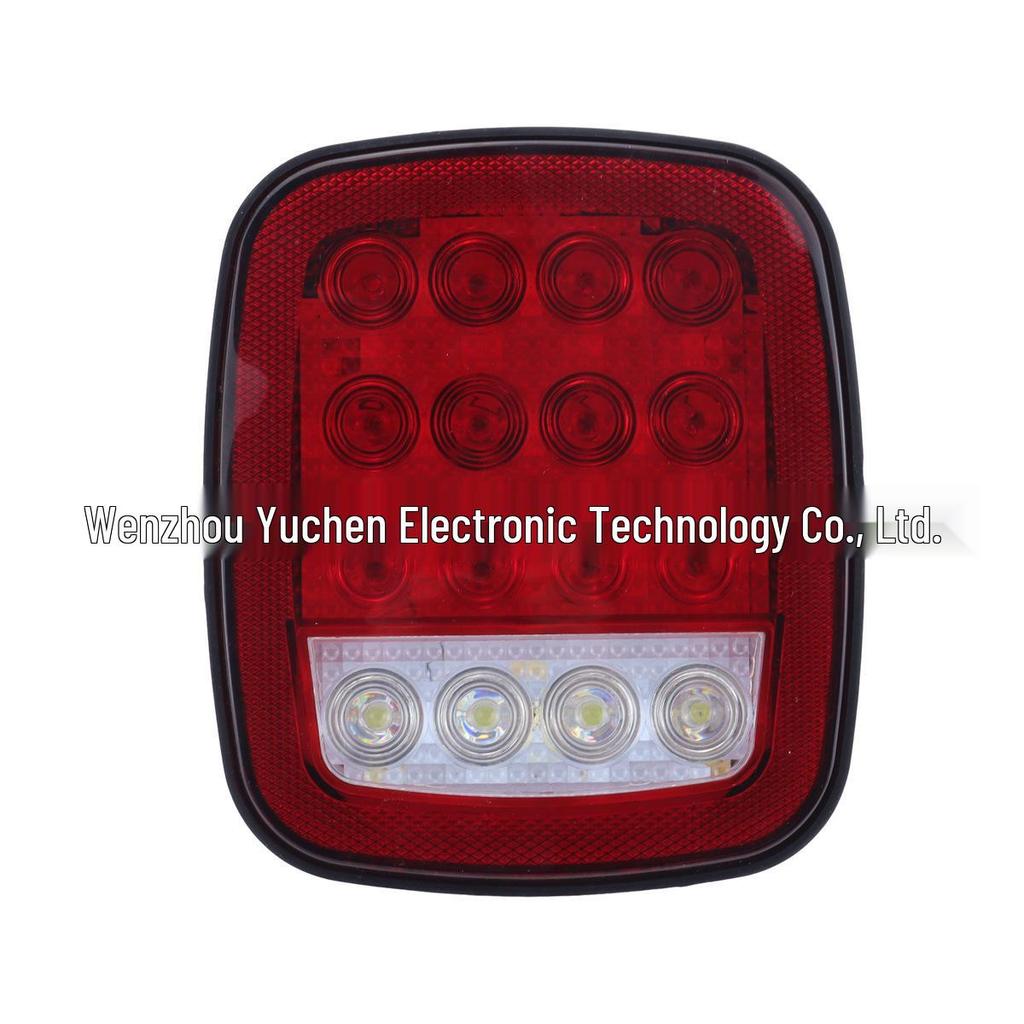 Universal LED Truck Trailer Tail Light: High-Brightness Brake, Running, License Plate & Warning Light