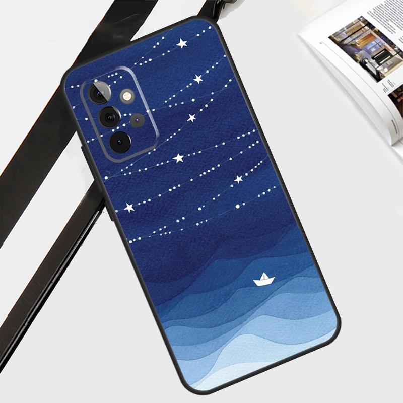 ocean waves sailboat Case For Samsung Galaxy A12 A22 A32 A52 A56 A36 A26 A16 A06 A54 A34 A14 A13 A53 A15 A35 A55