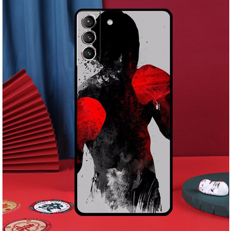 Strong Boxing Gloves Phone Case For Samsung Galaxy S24 Ultra S9 S10 S20 FE S21 S22 S23 Plus S25 Ultra Back Cover