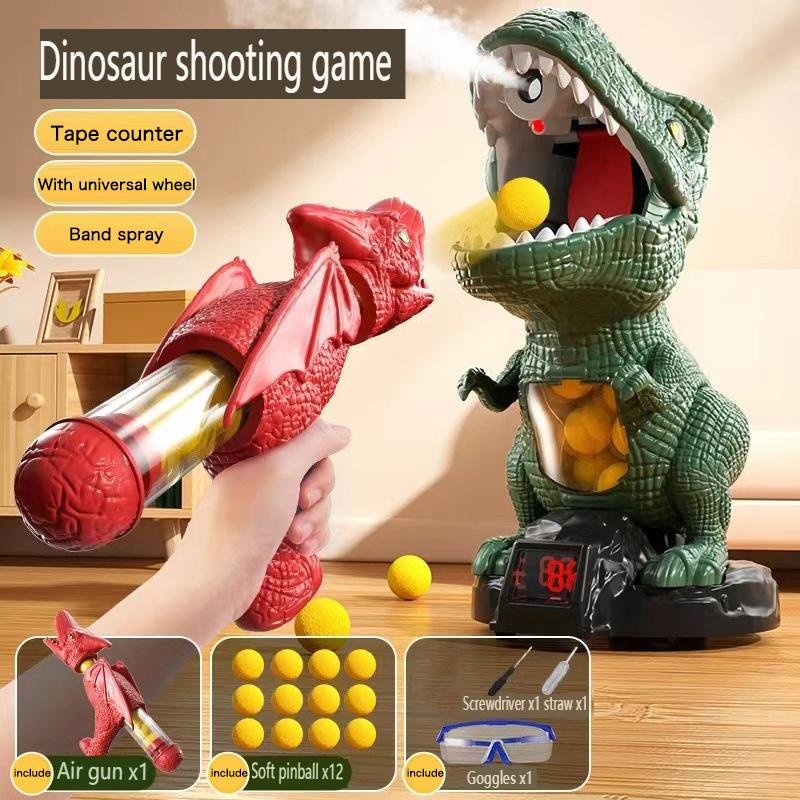 Hungry Shooting Dinosaur Toy Shooting Target Game Toys with Air Pump Gun for Children Entertainment Gun Children Toys