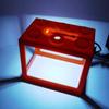 USB Мини-аквариум для рыбы Betta Мини-аквариум со светодиодной подсветкой Креативный строительный блок Украшение стола Коробка для кормления рыб