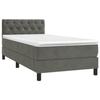 Maison Exclusive - Sommier à lattes de lit avec matelas et LED Gris foncé 80x200cm