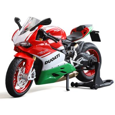 1/12 Ducati 1199 Panigale S литой под давлением модель игрушечного автомобиля коллекция внедорожных мотоциклов со звуком и светом игрушечные машинки