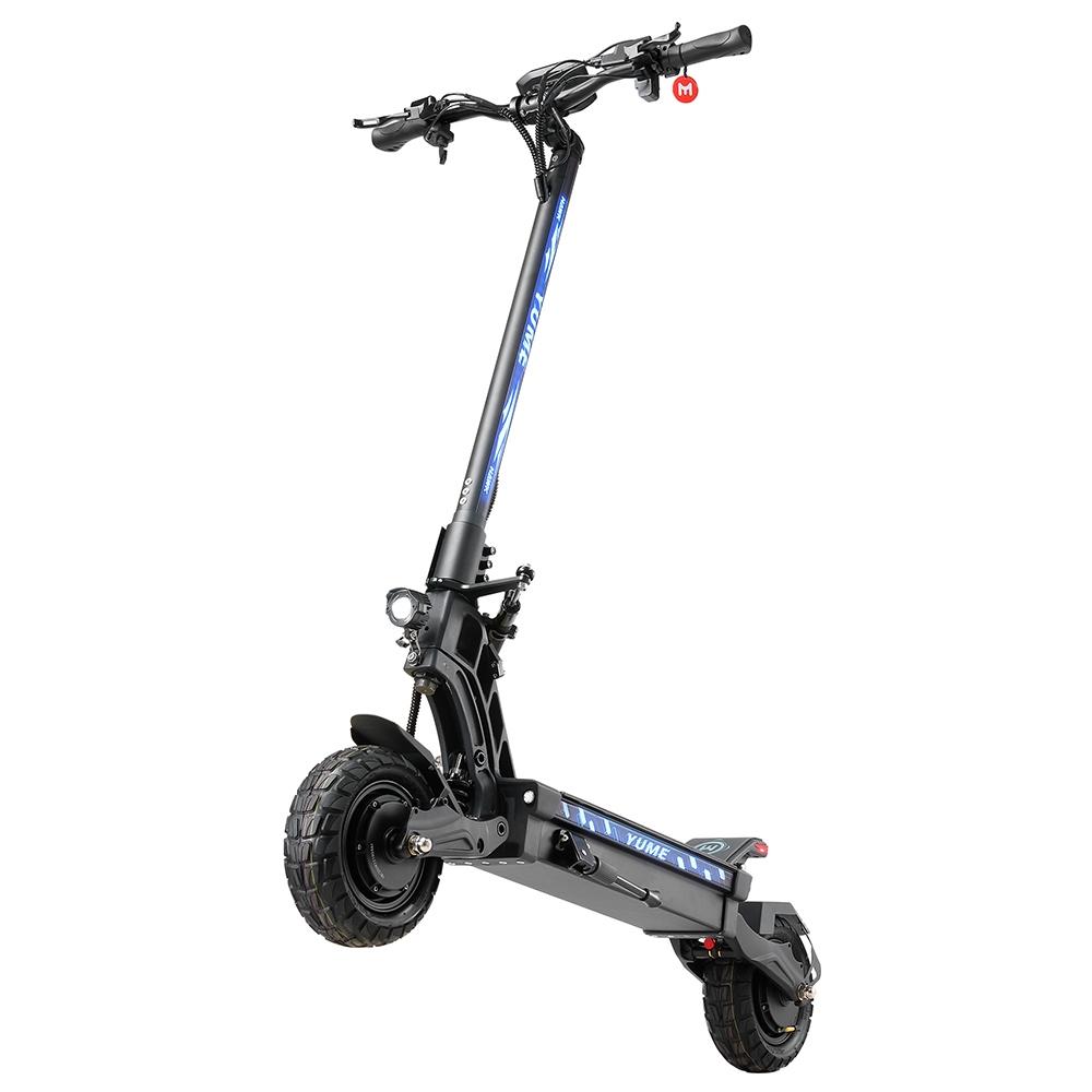 YUME HAWK Electric Scooter 10x3.15" Tubeless All-terrain Tire 1200W*2 Motor 60V 22.5Ah Battery 43mph Max Speed 43miles Max Range