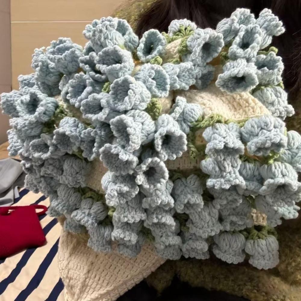 Fashion Knitted Flower Blanket Finished Flower Hugging Blanket Orchid Nap Blanket  Mother's Day