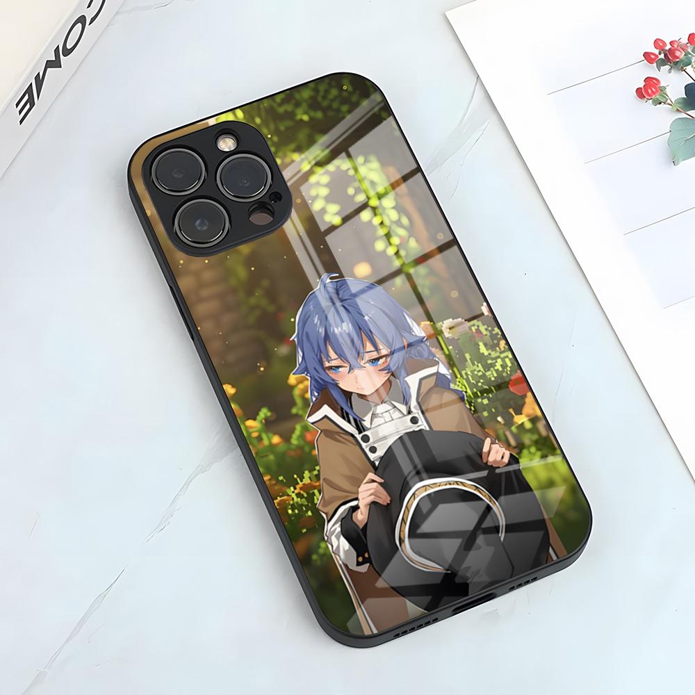 R-Roxy Mushoku Tensei Аниме Чехол для телефона Для iPhone 17 Pro Max 15 Pro 16 14 Plus 12 13 Mini 11 Pro Ударопрочный Стеклянный Чехол
