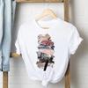 Tee Shirt Lady Love Heart Eye Lashes Clothes Female T Women Top Short Sleeve Casual Fashion Tshirt Summer Graphic T-shirts