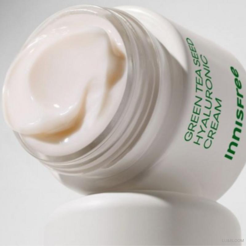 Innisfree Green Tea Seed Hyaluronic Serum 50ml + Cream 50ml Set (+Free gift)