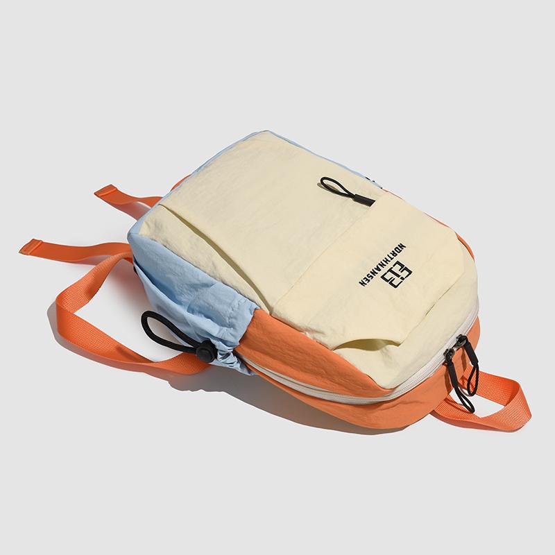 Легкий рюкзак дорожная сумка контрастного цвета школьный портфель для школьников