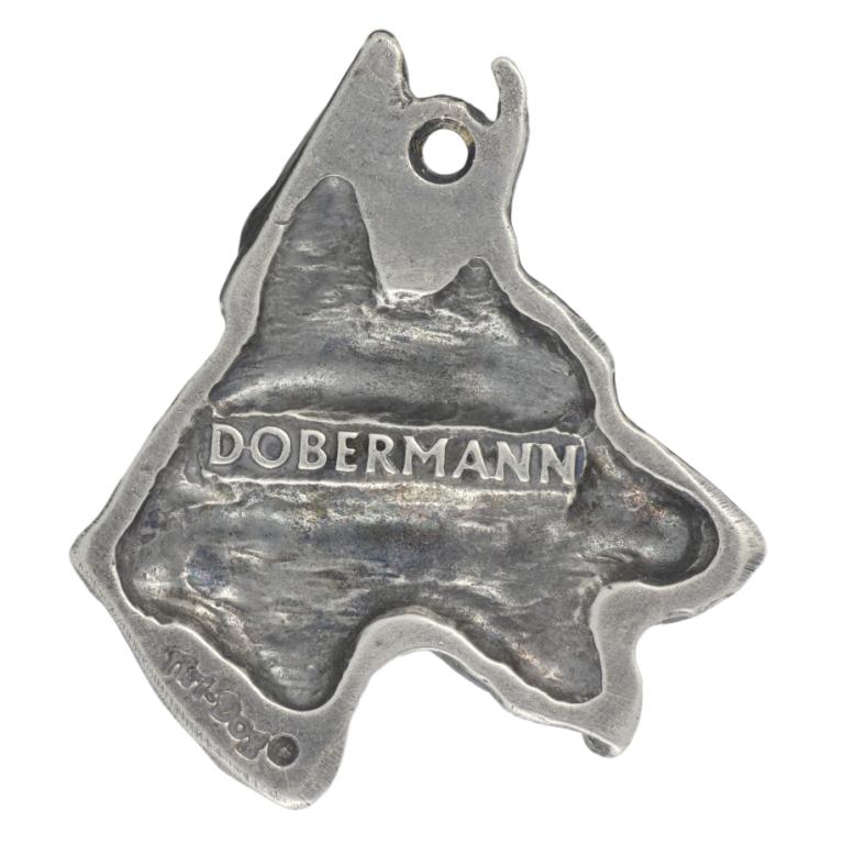 Dobermann, Doberman Pinscher, Dobie I - Necklace with dog, silver-plated pendant for dog fan, unique jewelry by Art-Dog brand