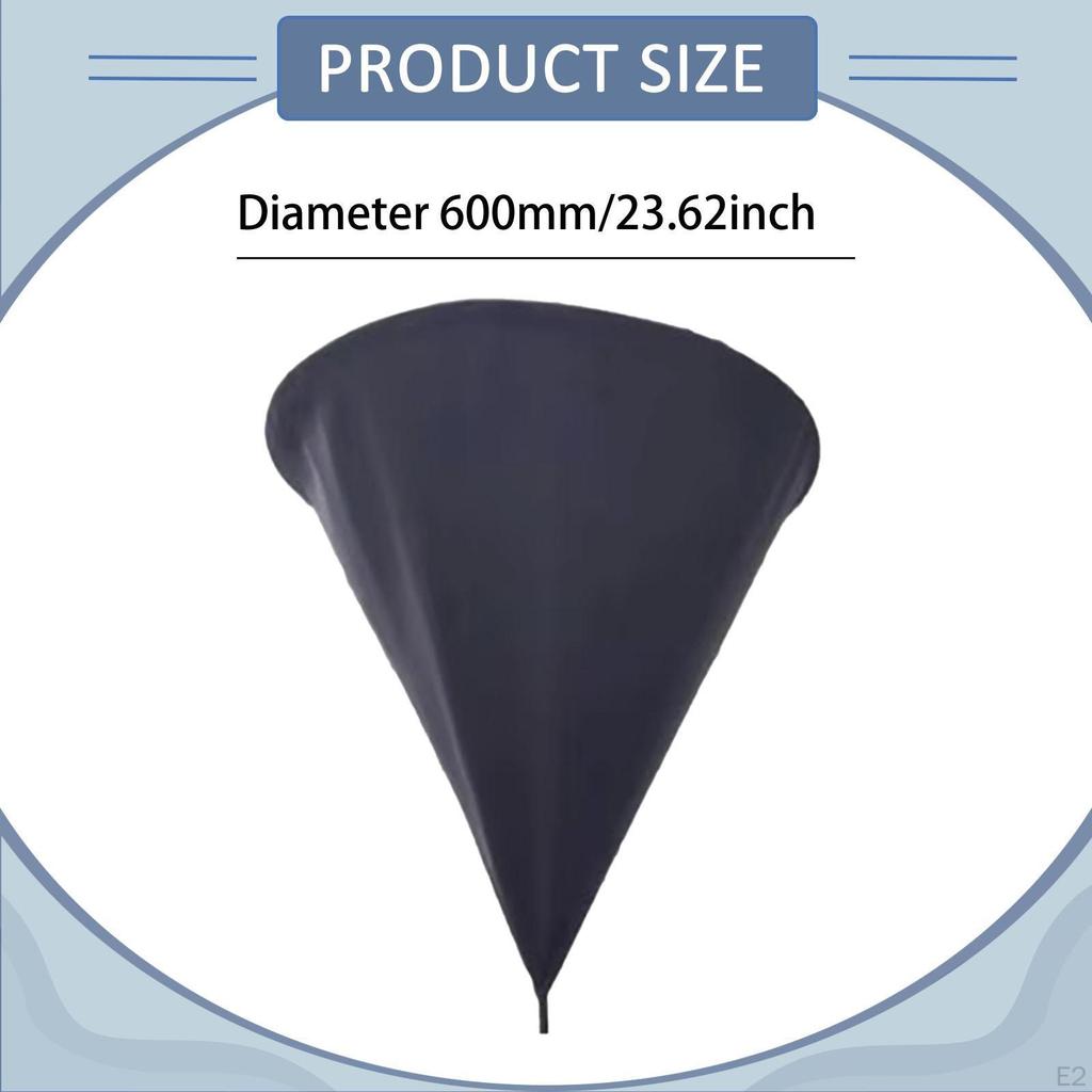 Marine Daylight Signal Canvas Wear Resistant Boating Functional Single Cone Black for Container