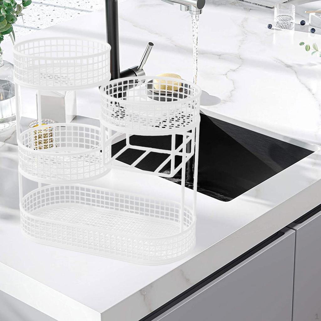 Корзина для фруктов на столешницу, 4 уровня, контейнер для экономии места, большой объем, поднос для сервировки, хранение овощей