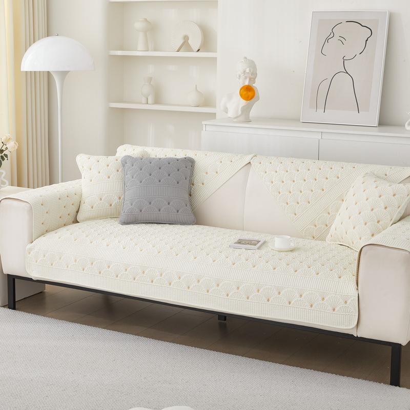 Sofa Cushion Fabric Pure Cotton Four-season Universal Non-slip Leather Sofa Cover Modern Simple Full Cover Sofa Towel